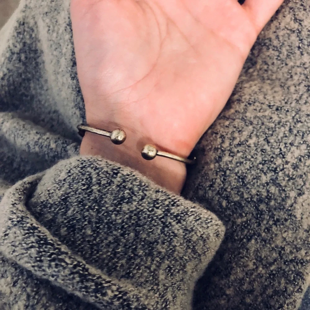 Lucky Brand Silver Braided Cuff Bracelet